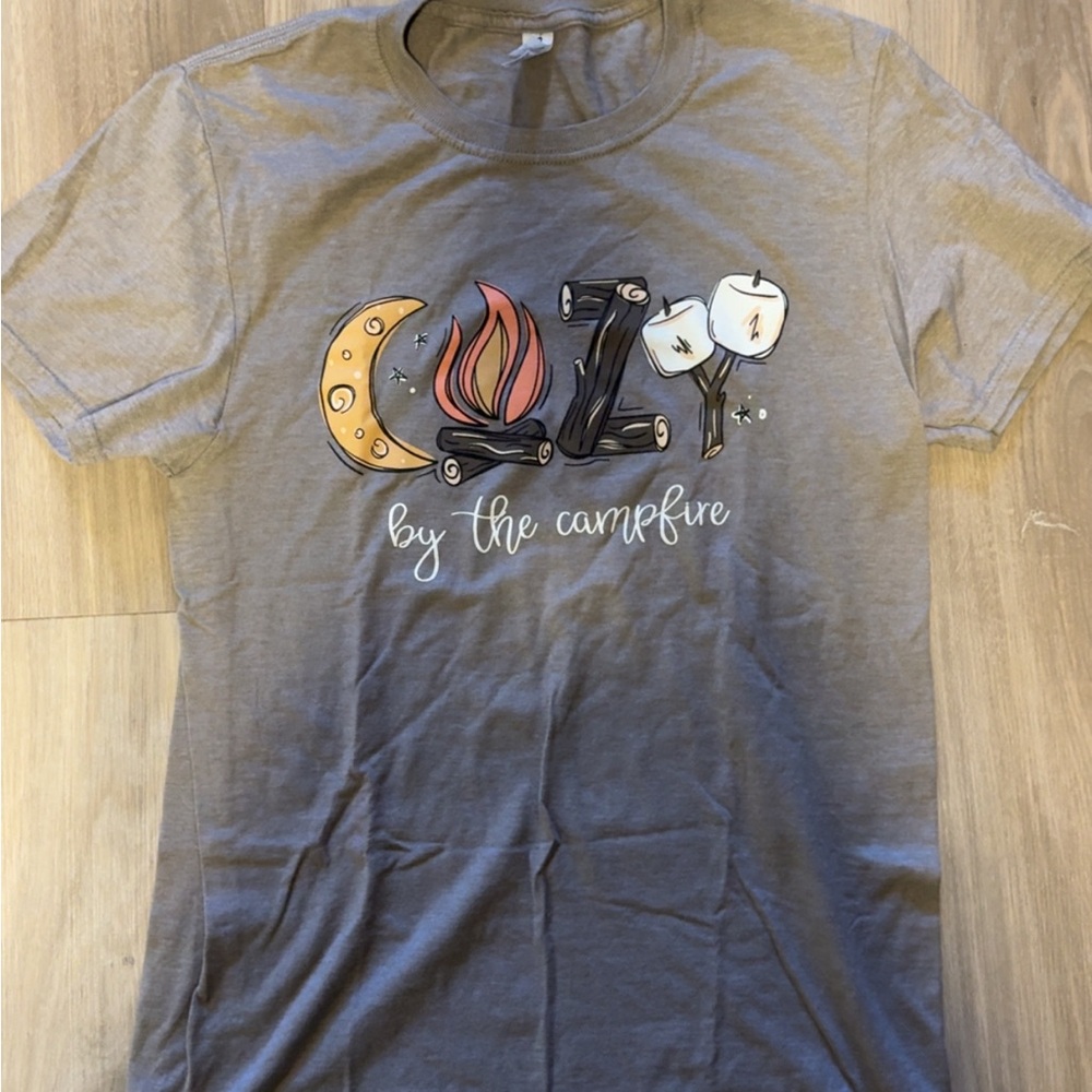 Jerzees Gray Campfire Graphic Tee